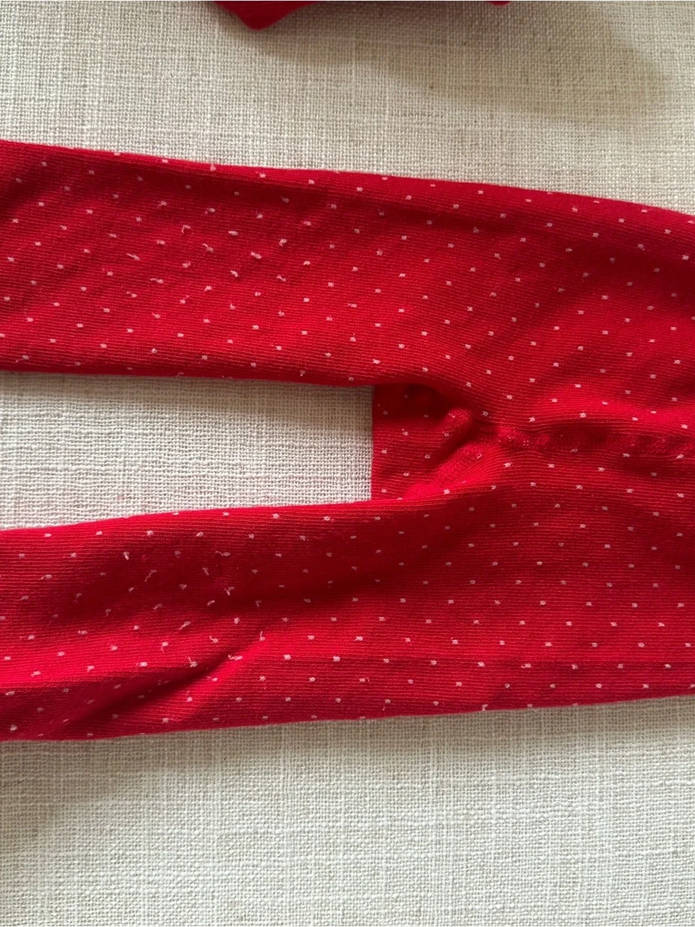 Rufflebutts Red Polka Dot Knit Leggings
